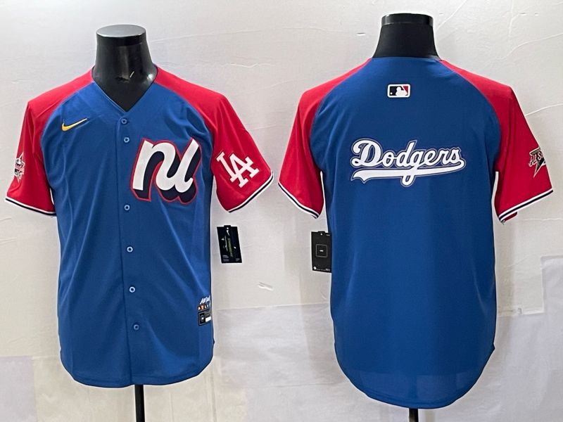 Men Los Angeles Dodgers Blank Blue All star 2025 Nike MLB Jersey style 010->los angeles dodgers->MLB Jersey